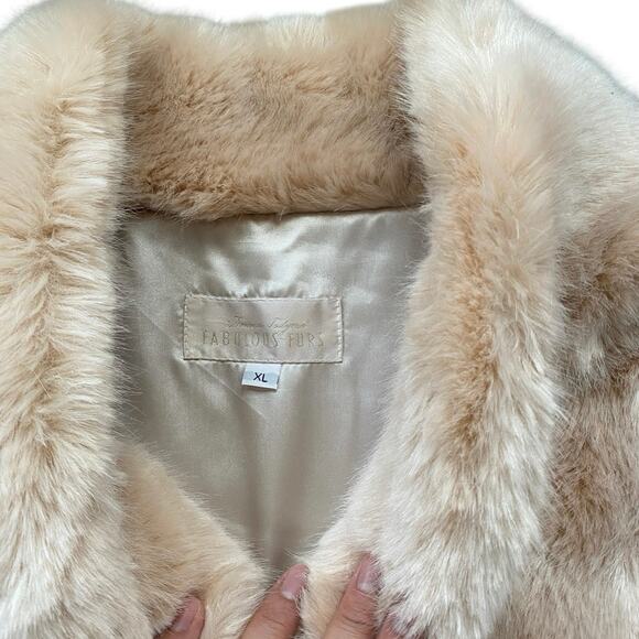 Fabulous Furs x Donna Salyers Blush Pink Faux Mink Fur Jacket - XL - Picture 3 of 5